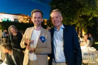 Steen Madsen, CEO, and Frederik Madsen with the M-Files Solution Partner of the Year 2025 award, presented to our development partner CtrlDocs at the M-Files IMPACT conference in Athens
